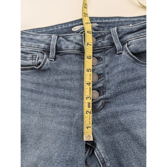 Old Navy Rockstar Super Skinny Ankle Mid Rise Dark Wash Jeans Size 0 26"x26" - Picture 6 of 7